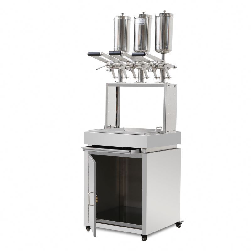 Hot sales  churros machine with fryer churros filler with cabinet 3L churros filling machine jam filling machine