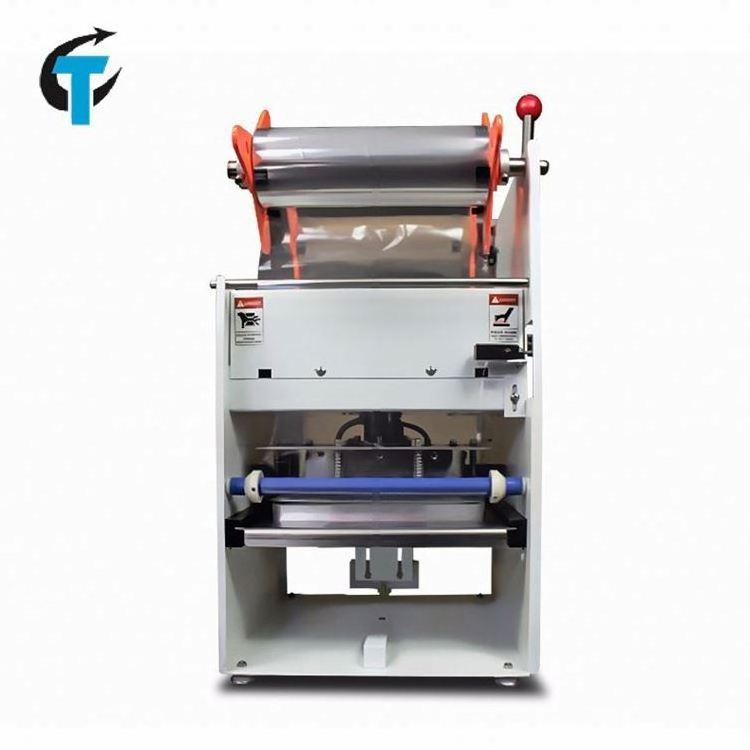 Table Top Small Manual Plastic Food Container Tray Sealer Packaging Machine / Meal Heat Tray Sealing Packing Machine