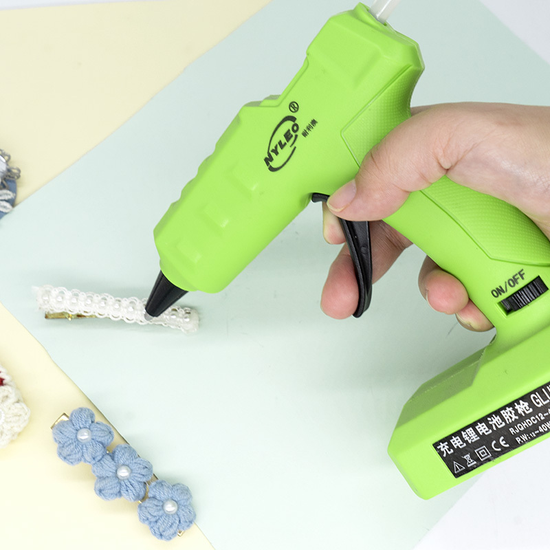 lithium battery portable battery cordless glue gun 40 w for 7mm hot melt glue stick