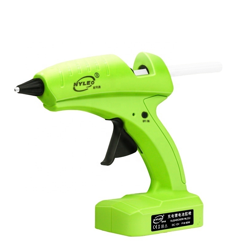 New Model Industrial High Power Rechargeable Li Battery Hot Melt Glue Gun 60W 12V