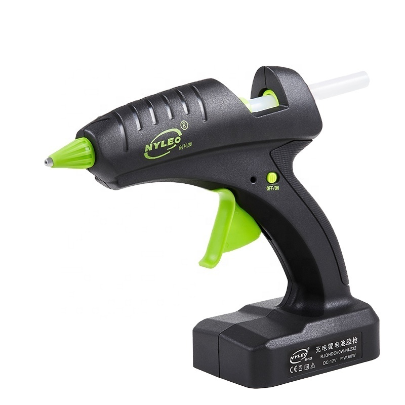 Li Battery cordless hot  Glue Gun 60W 12V DC Diameter 10.8-11.5mm Glue Sticks