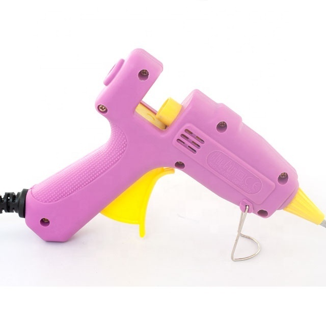 Hot Melt Glue Gun with CE 20 w hot-melt glue guns for DIY Pink mini glue gun for kids