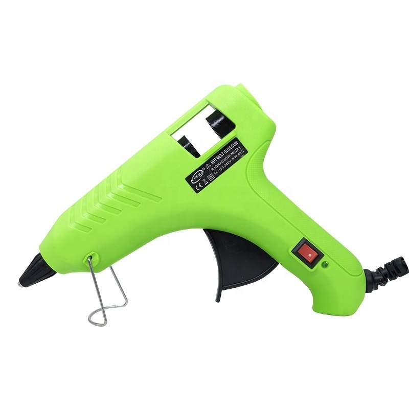 Factory directly sale  green color hot glue gun 40w with switch   pistolet a colle for industrial