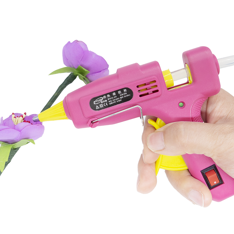 DIY Pink Color  mini glue gun for kids Easy-to-use glue gun for children