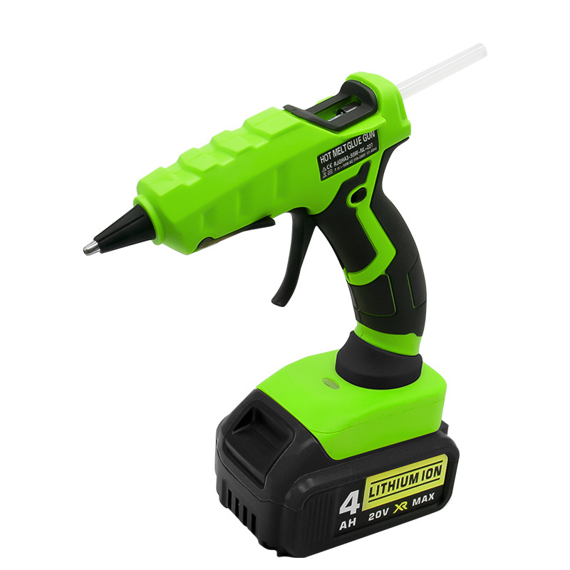 18V  Lithium Battery Powered Hot Melt Adhesive Gun for Home Repairing Working Glue Gun Cordless