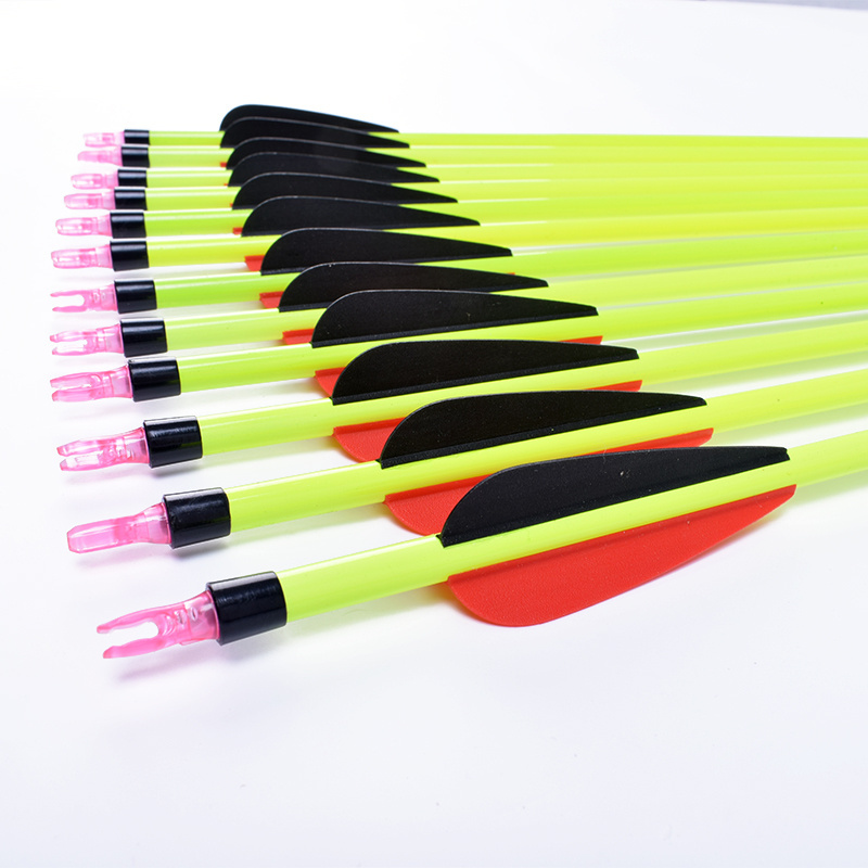 Hunting Shooting Crossbow Archery Yellow shaft Carbon Arrow Replaceable Arrow tips 30 Inches For Compound & Recurve Bow