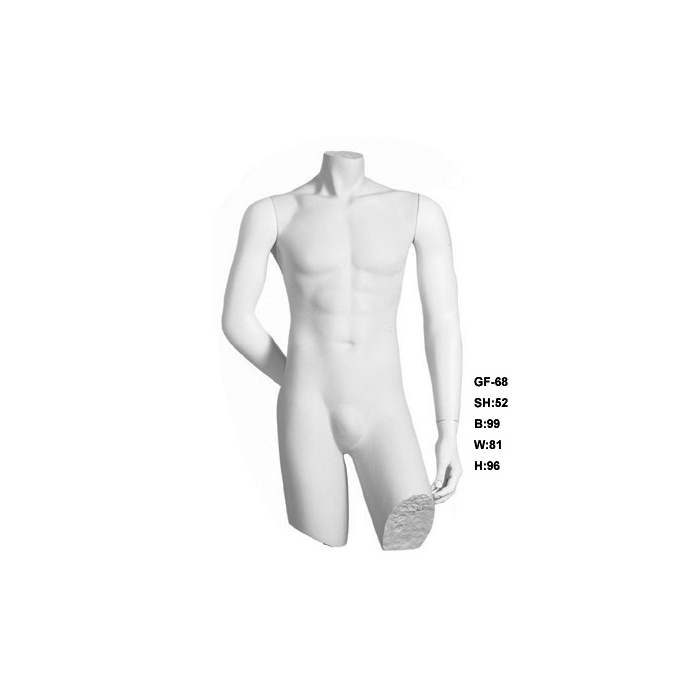 Fiberglass headless male mannequin torso