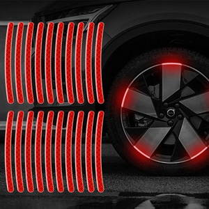 Car Wheel Hub Reflective Sticker Tire Rim Reflective Strips Luminous for Night Driving Car Bike Motorcycle Wheel Sticker