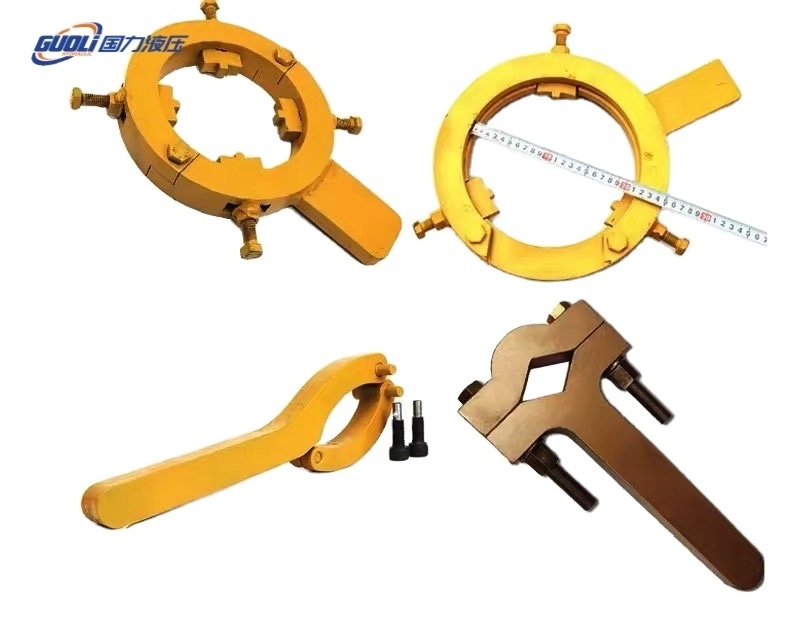 Construction Machinery Parts Professional 2-4 Claws Cylinder Gland Wrench, Hydraulic Cylinder Repair Tools for Excavator