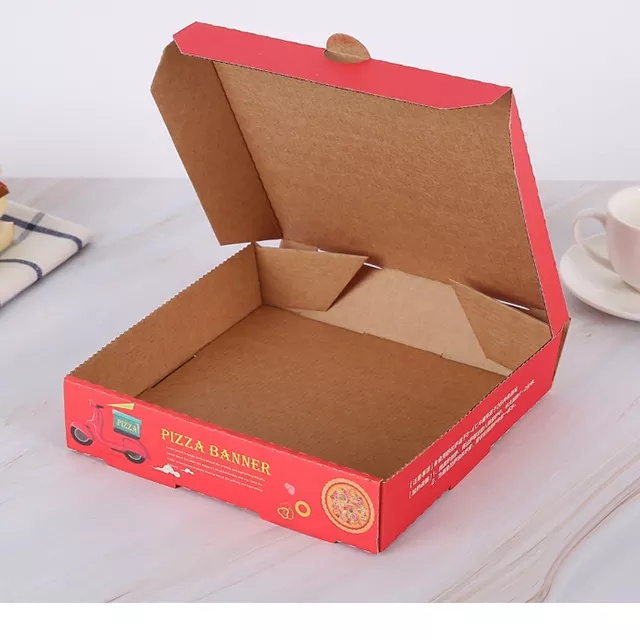 Wholesale 12 13 14 15 16 Inch Custom Your Logo Printing ECO Biodegradable Pizza Packaging Paper Box Takeaway Paper Box for Pizza