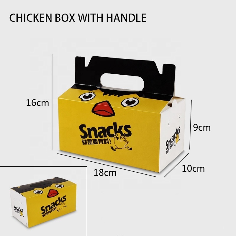 Factory Food Container Take Out Fast Food Paper Packaging Box Customize White Cardboard Fried Chicken Boxes