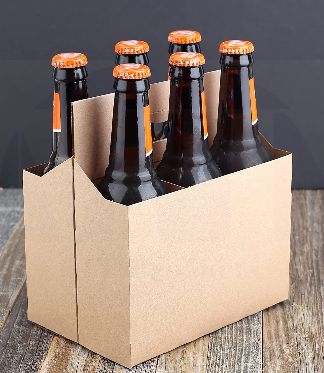 Bottle Holder White Cardboard 12 oz Beer or Soda Bottle Carrier Paper Cup Holder For Safe Easy Transport