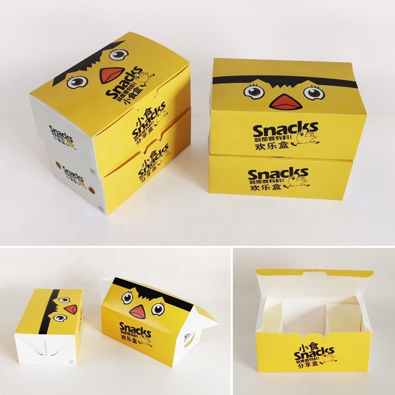 Factory Food Container Take Out Fast Food Paper Packaging Box Customize White Cardboard Fried Chicken Boxes