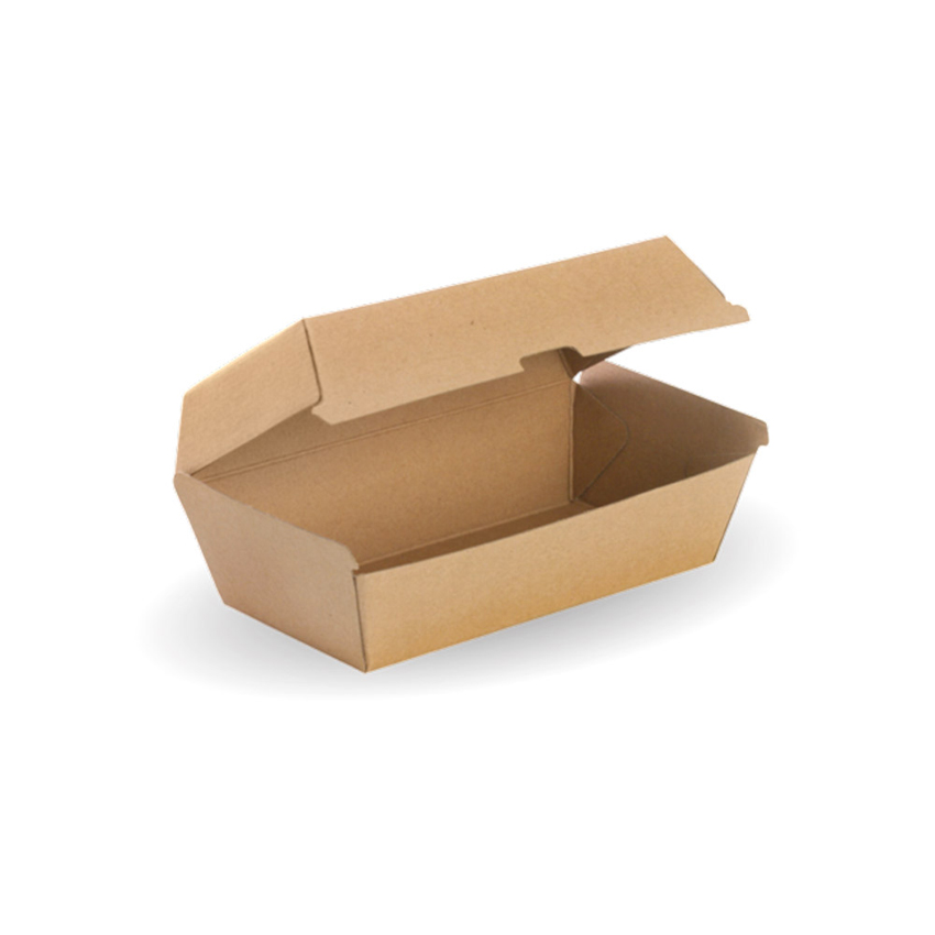 F Flute Burger Box Tray Plain Virgin Kraft Strong Corrugated Snack Box regular family Dinner Box