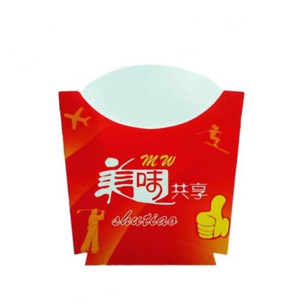 Customized fast food french fries packaging box paper box for french fries