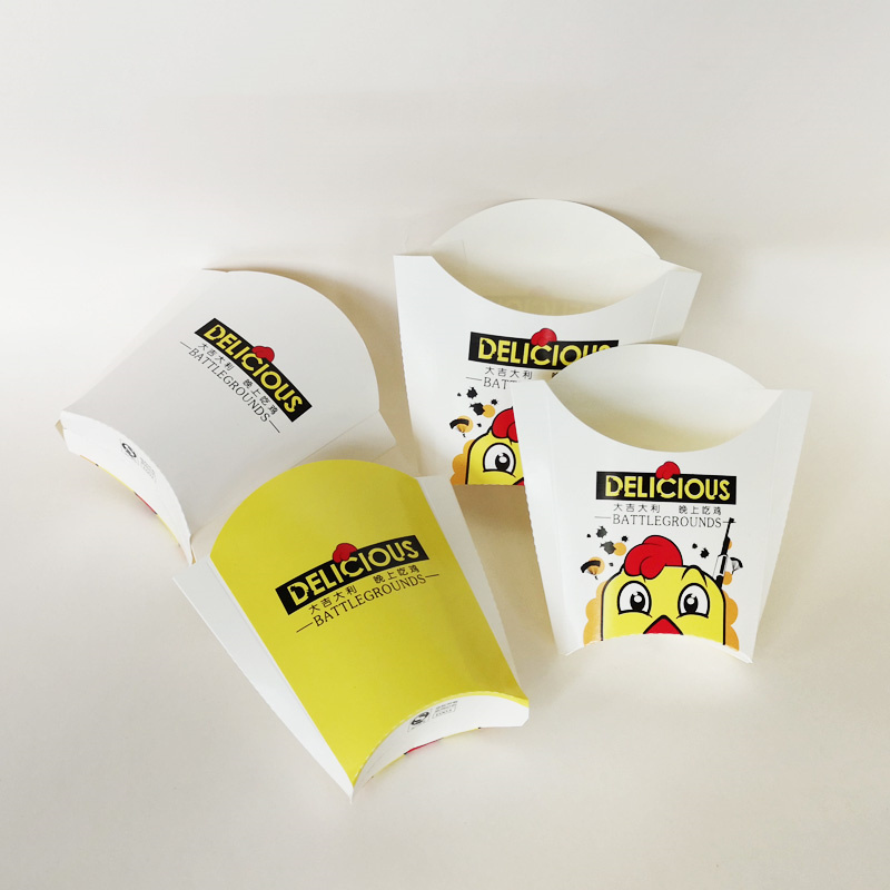 Customized fast food french fries packaging box paper box for french fries