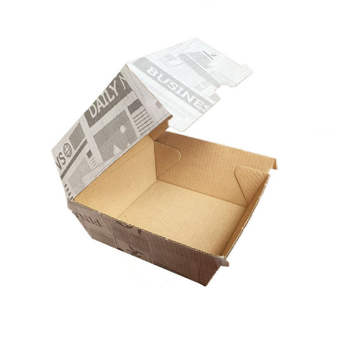 Custom Hot Dog Paper Food Tray Take Away Wing Burger Hamburger Lunch Box Sandwich Fried Chicken Fast Food Packaging