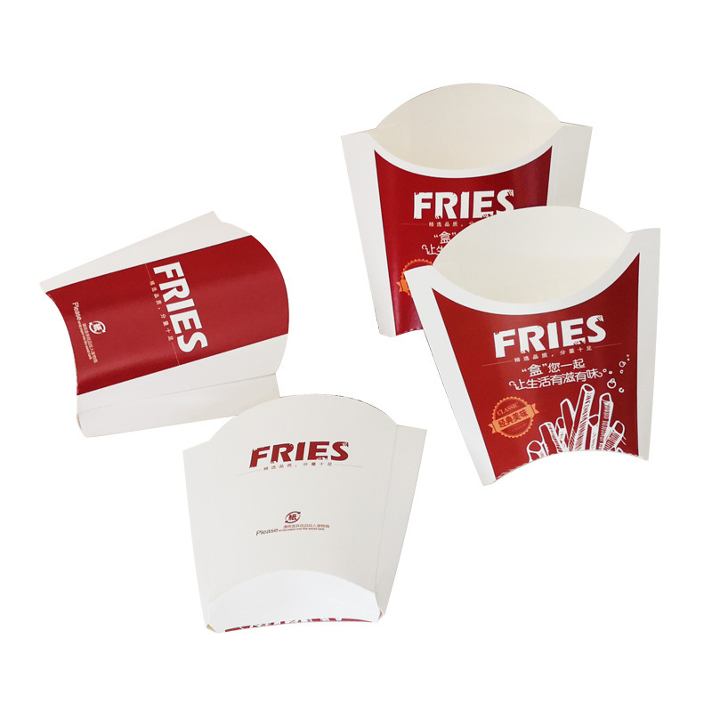 Customized fast food french fries packaging box paper box for french fries