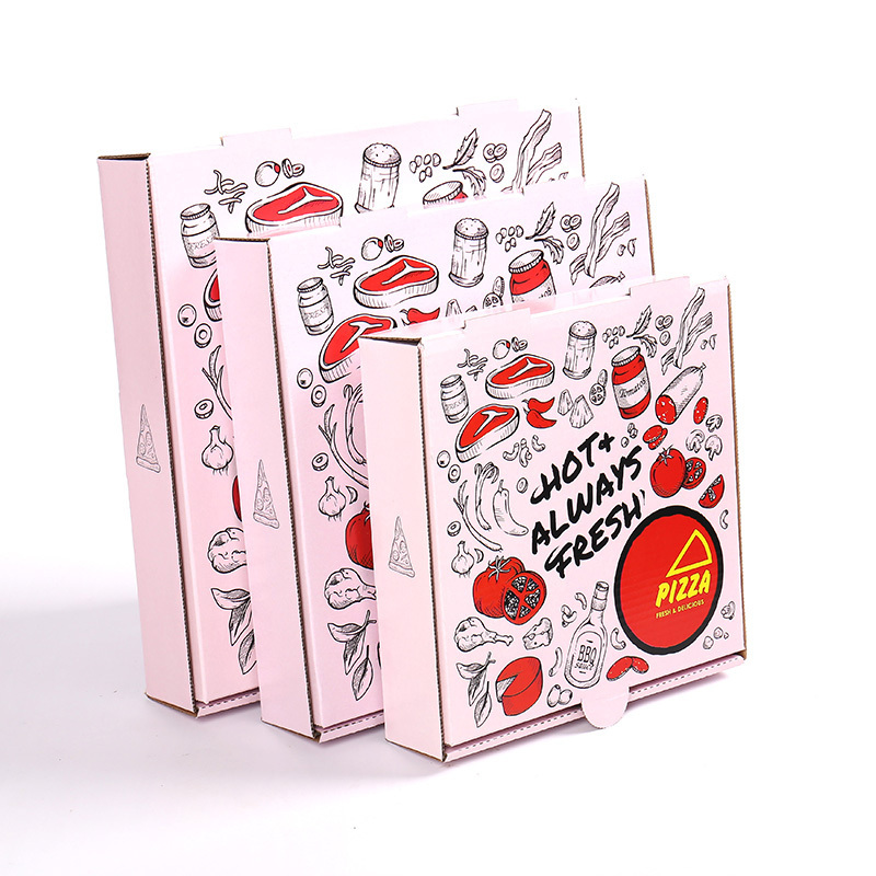 Pizza Box Disposable Pizza Paper Boxes High Quality Cartoon Wholesale 7