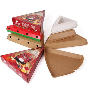 Corrugated coated pizza carton round triangle slice pizza box design