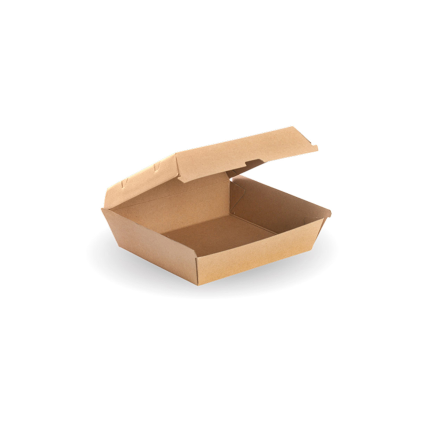 F Flute Burger Box Tray Plain Virgin Kraft Strong Corrugated Snack Box regular family Dinner Box