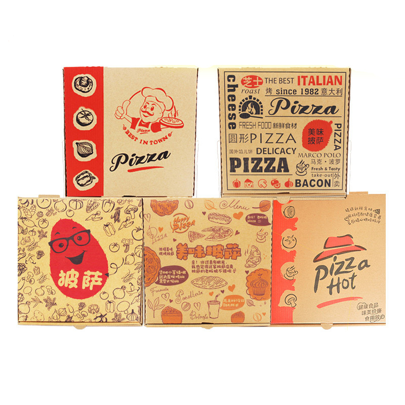 Hot sale custom color printed pizza packing box with logo design