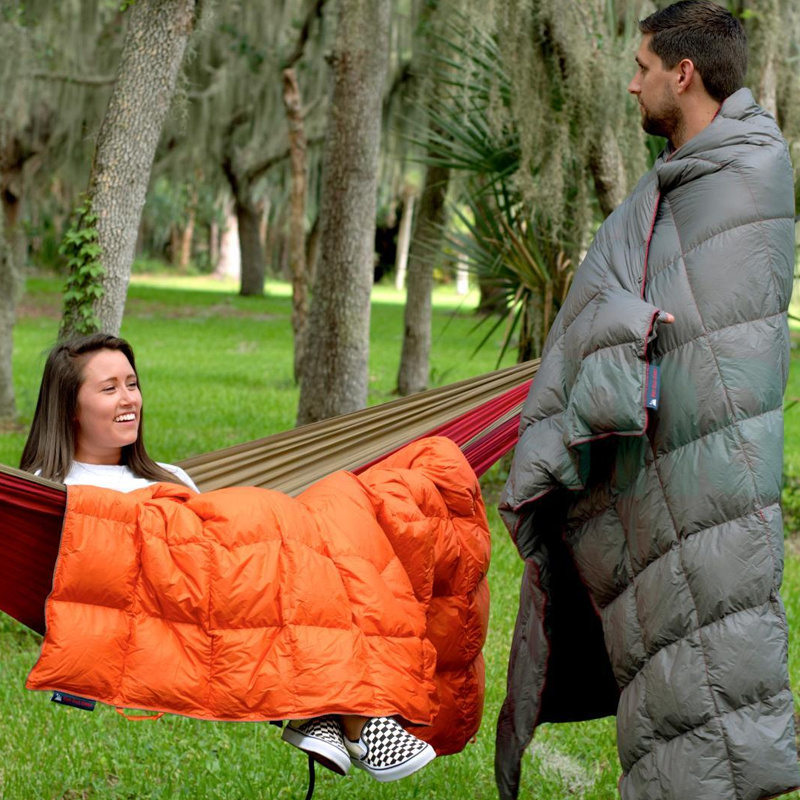 Portable Outdoor Camping Blanket Waterproof Lightweight Quilted Hammock Camping Blanket Soft and Warm