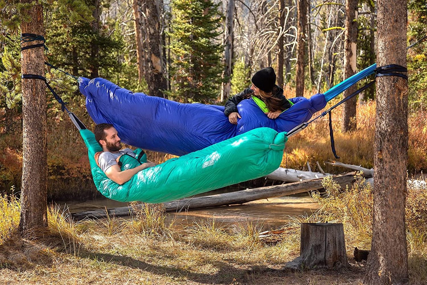 0 F Hiking  Camping Hammock Down Sleeping Bag - 4 Season, 800FP Goose Down Sleeping Bag - quilt Underquilt  topquilt