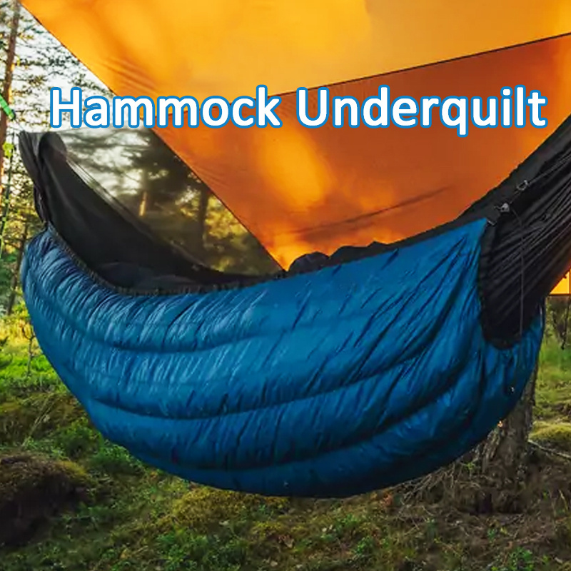 Down Hammock Underquilt 700FP Duck Down Filled Warm Windproof Outdoor Travel Hammock Underquilt Sleeping Bag