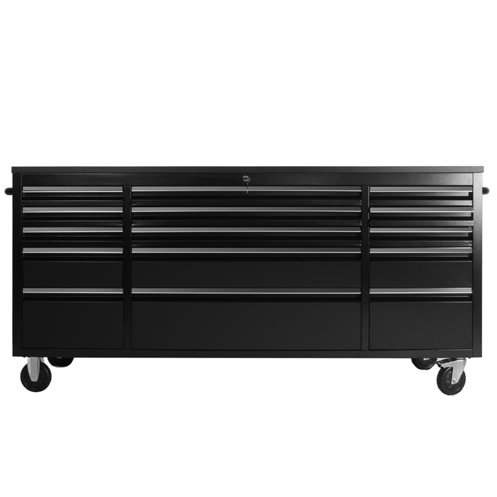 UFIT HTC7215 Rolling 15 Drawers Toolbox US Garage 4 Casters Stainless Steel Tool Storage