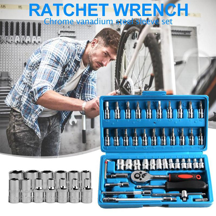 Selling Product Ratchet Torque Wrench Wrenches Hand Tools Socket Wrench Spanner Tools Box For Set Mechanic Screwdriver Tool Set