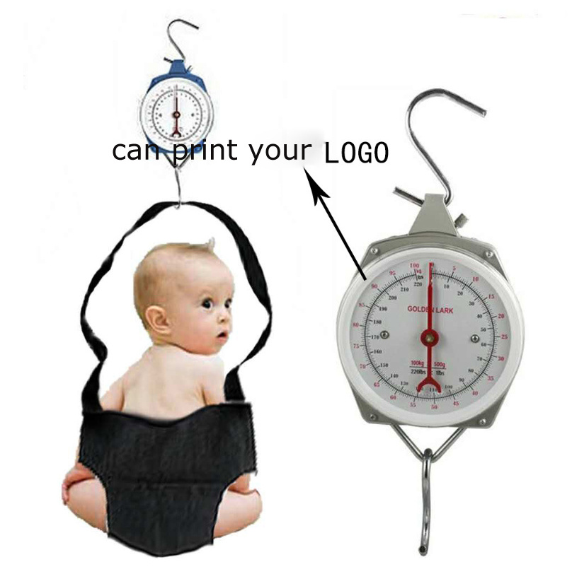 good price 20kg 25kg 50kg dial face hanging spring medical mechanical weighing baby scale with sling