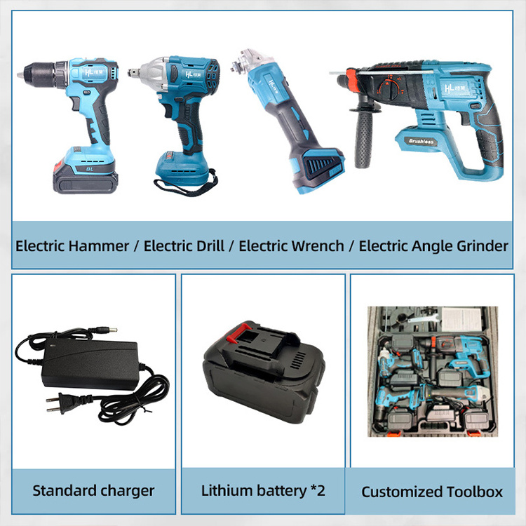 UFIT Big Discount !!!Available Sales For MKT Combo Power Tools 4 Kits Tool Set Cordless Drills