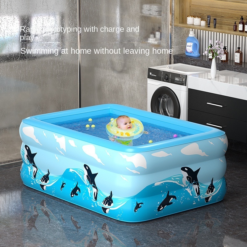 New Inflatable Bathtub Baby Rectangular Swimming Pool Full Sized Portable Family Kids Swimming Pool for Kids