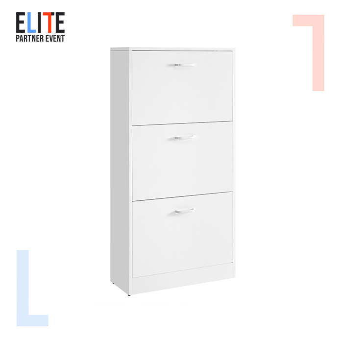 White Modern Wood  50 Pairs Shoe Cabinet Storage Organizer Home 3-Tier Zapateras-de-madera-modern Shoe Racks