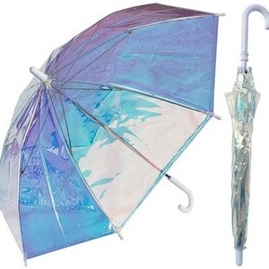 Diamond Shining Rainbow Iridescent EVA Plastic Bubble Umbrella Hot Sale Fashion Colorful Shiny Fluorescent Holo POE Umbrella