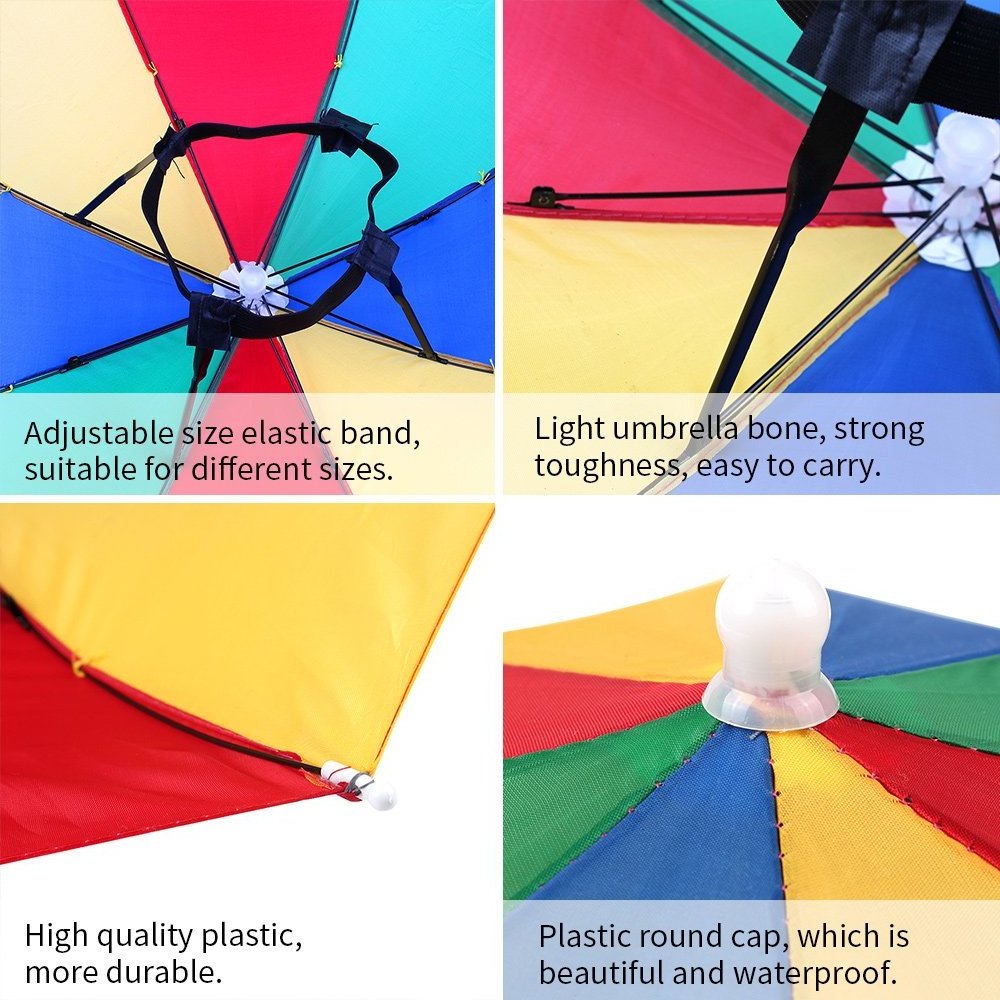 Garden Fishing Head Umbrella Hat 15inch Outdoor Working Use Hat Umbrella