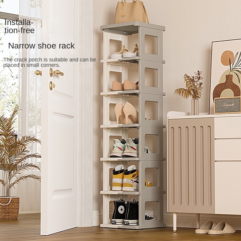 Folding Small Narrow Shoe Rack Multi-Layered Storage Tool for Home and Dormitory Simple Door Shoe Cabinet for Kitchen