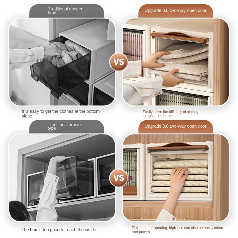 Drawer Style Storage Cabinet Bedroom Bedside Table Multi-layer Household Snack Storage Cabinet Narrow