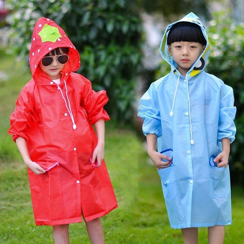 Children Cute Poncho Girls Child Rain Coat Jacket Waterproof Toddler Preschool Raincoat Rainwear Print for Kids Camping Animal