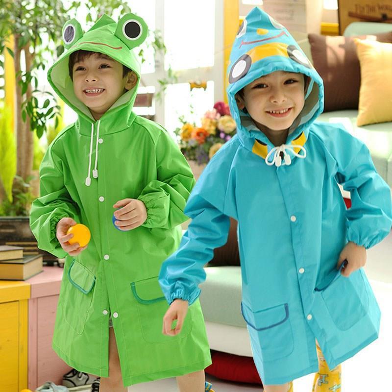 Children Cute Poncho Girls Child Rain Coat Jacket Waterproof Toddler Preschool Raincoat Rainwear Print for Kids Camping Animal