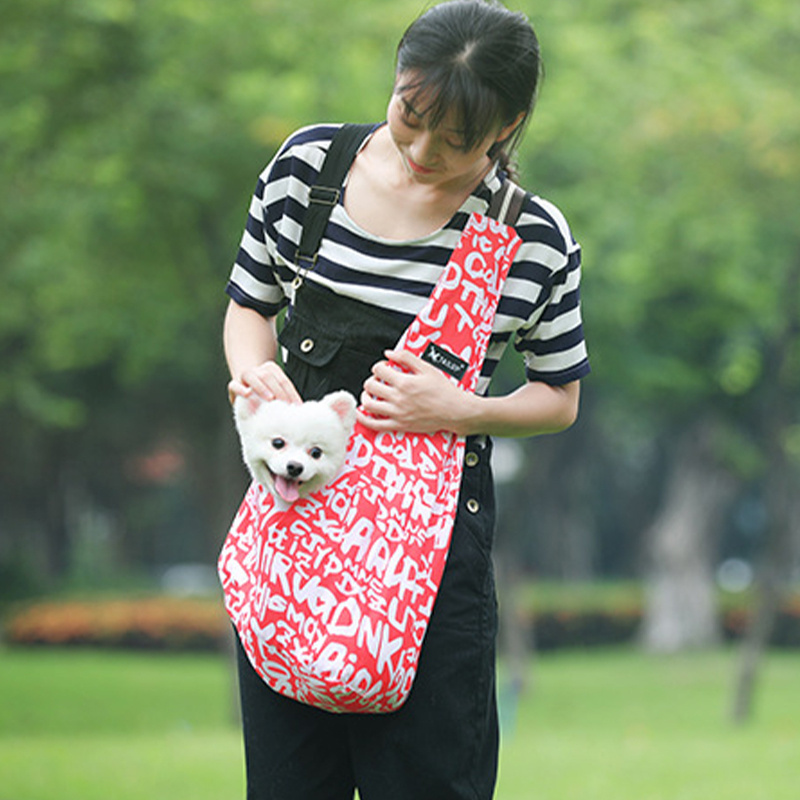 Pet carrier washable and foldable single shoulder messenger pet travel backpack outdoor pet carrier sling bag