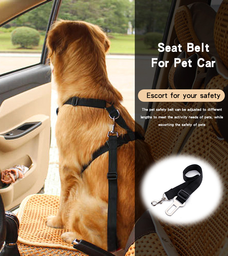 Pet Car Accessories universal Dog Car Harness Seat Belt Clip simple car seat belt for dogs