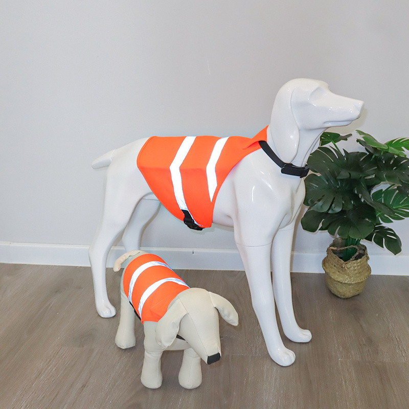 Dog hunting vest wholesale adjustable orange reflective dog life jacket pet dog protective vest