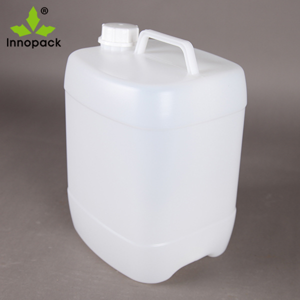 Unstackable 20 liter HDPE plastic transparent jerry can