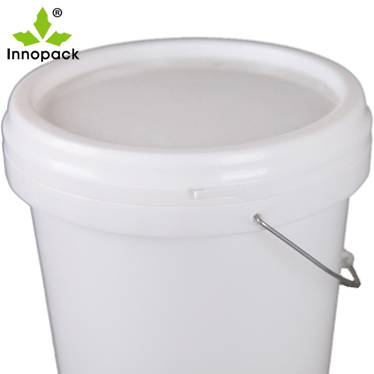 White 2.5L  Plastic Round Custom Printed Buckets For Sale