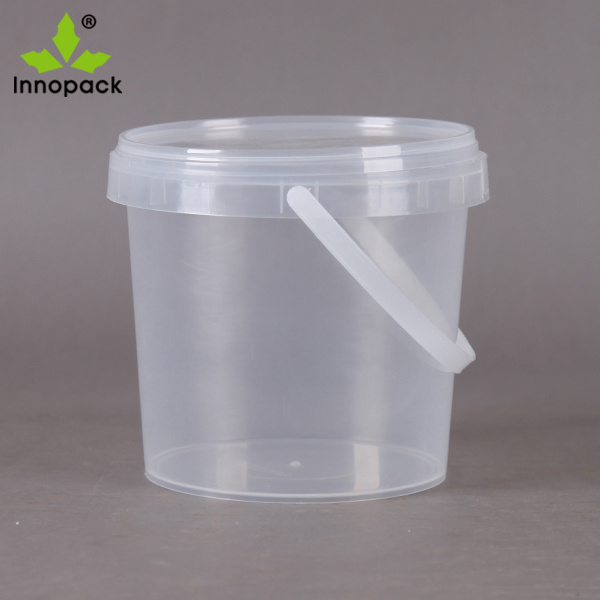 350ml/500ml/1000ml clear plastic pail honey ice cream buckets