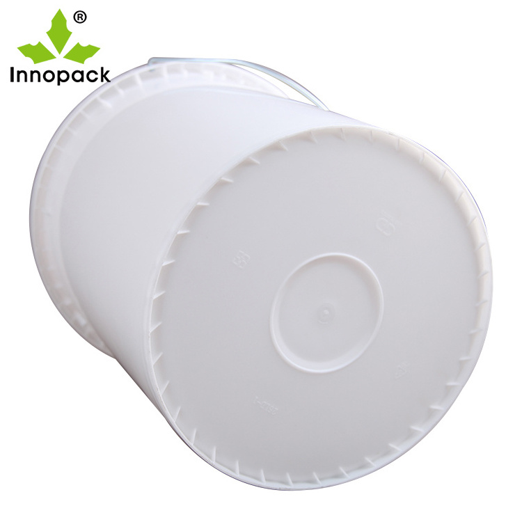 Round Light in Weight 5 Gallon White Color Plastic Bucket