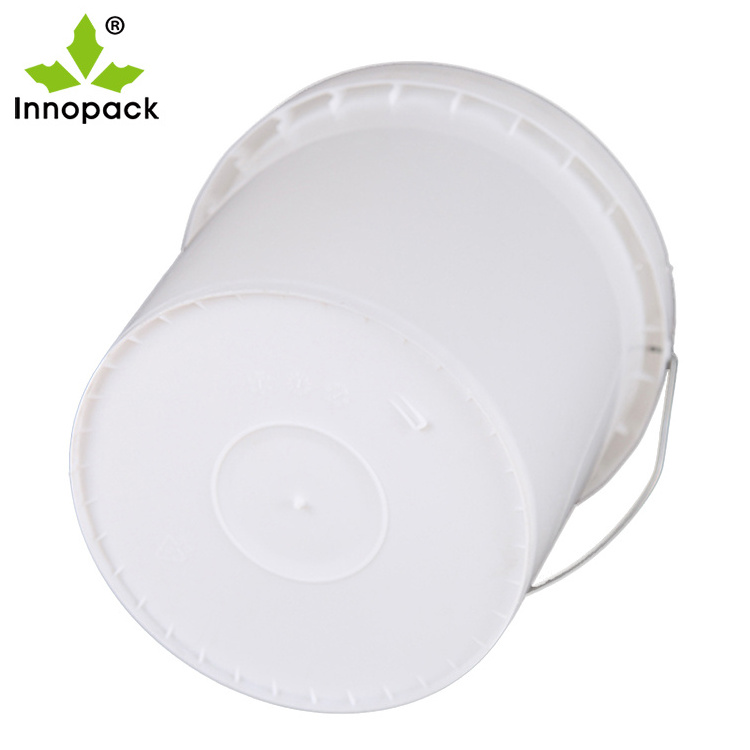 White 2.5L  Plastic Round Custom Printed Buckets For Sale