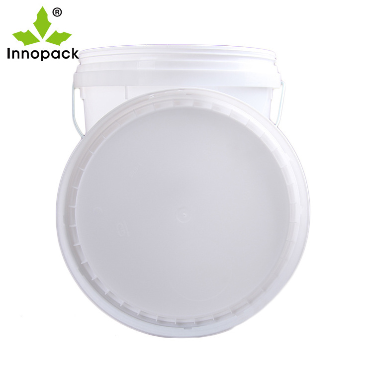 Round Light in Weight 5 Gallon White Color Plastic Bucket